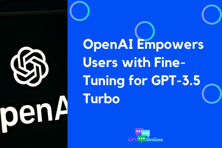 Archival 2023 cover showing the OpenAI logo beside a blue panel reading “OpenAI Empowers Users with Fine-Tuning for GPT-3.5 Turbo.”