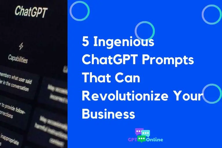 5 Ingenious ChatGPT Prompts