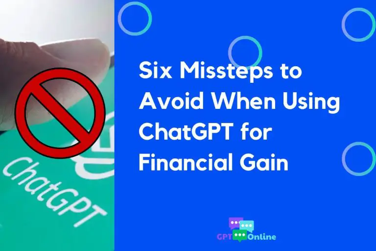 Avoid When Using ChatGPT