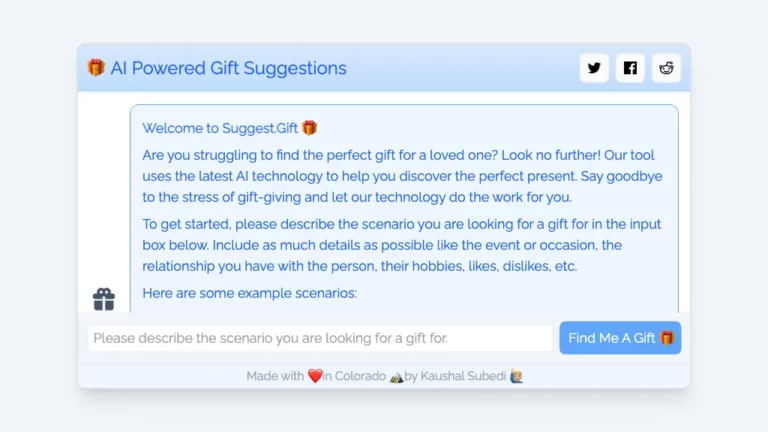 Suggest Gift 2 suggest gift